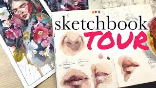 Thumbnail: Sketchbook Tour 2026 - Portraits, Florals & Everything in Between