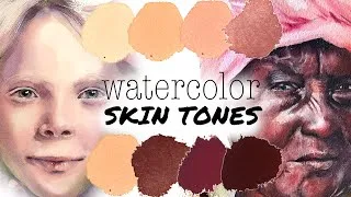 Thumbnail: How to Mix Watercolor SKIN TONES With Confidence (Light & Dark)