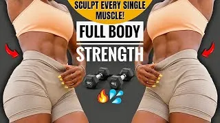 Thumbnail: 20 MIN INTENSE FULL BODY STRENGTH WORKOUT | Sculpt Every Muscle In Your Body At Home