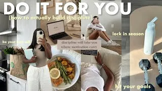 Thumbnail: how to *actually* build discipline, follow through, be consistent and stay motivated