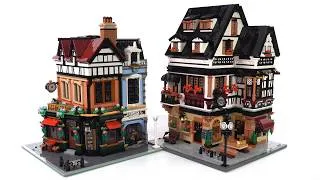 Thumbnail: LEGO vs Legit Competition! Tudor Corner & Pantasy Bavarian Tavern compared #NotAd