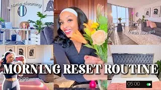 Thumbnail: My Morning Routine | trying to lock in, self care, yoga, flowers + let's catch up!