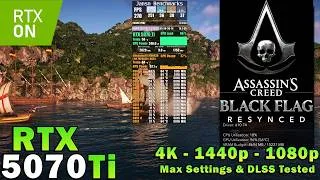 Thumbnail: Assassin's Creed Black Flag Resynced | RTX 5070 Ti | Sim. R7 7800X3D | 4K 1440p 1080p | Max Settings