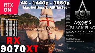 Thumbnail: Assassin's Creed Black Flag Resynced | RX 9070 XT | Sim. R7 7800X3D | 4K 1440p 1080p | Max Settings