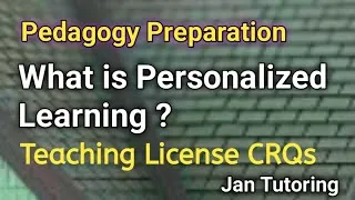 Thumbnail: Personalized Learning | Pedagogy Teaching License CRQs | Teaching Methods #testpreparation 