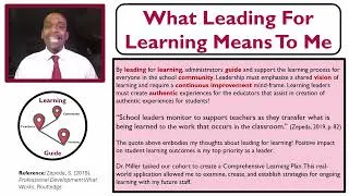 Thumbnail: Leading For Learning Final Exam Presentation By Jared Oubre at Dallas Baptist University