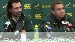 Thumbnail: Victor Matfield and John Smith.All Blacks v Springboks 2010.