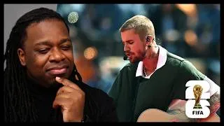 Thumbnail: Voice Teacher Reacts — JUSTIN BIEBER singing @ WORLD CUP HALFTIME SHOW 2026