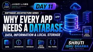 Thumbnail: Why Every App Needs a Database | Data, Information, Local Storage & DB Explained | Day 11