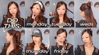 Thumbnail: BAD AT HAIR? do these hairstyles for each day of the week *easy*