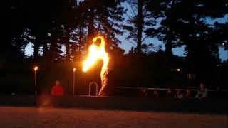 Thumbnail: Jason Robo's 1st Firemace performance to "Dracoit Duel" at Trinidad, CA Arts Night 2017070