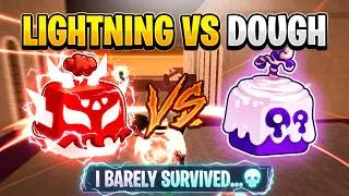 Thumbnail: Lightning vs Dough | I Barely Survived This PvP In Blox Fruits