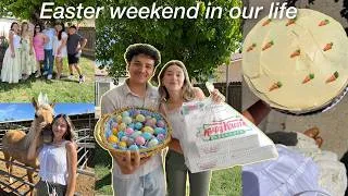 Thumbnail: our first Easter party together | egg hunt, family pictures, games 