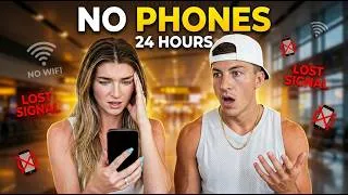 Thumbnail: WE SURVIVED 24 Hours Without Phones! (UNREAL Challenge) 📵