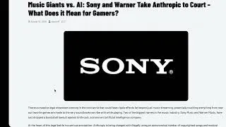 Thumbnail: Music Giants vs. AI: Sony and Warner Take Anthropic to Court – What Does it Mean for Gamers?