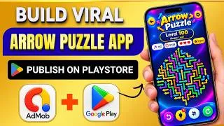 Thumbnail: How I Built and Published Trending Arrow Puzzle App on Playstore (Admob + No Code) Hindi 2026