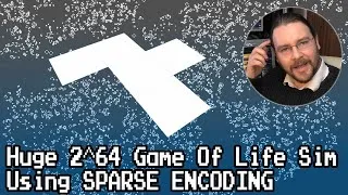 Thumbnail: Huge 2^64 Conway's Game Of Life Sim, using Sparse Encoding