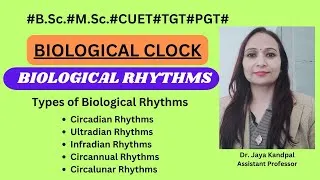 Thumbnail: BIOLOGICAL CLOCK#BIOLOGICAL RHYTHMS#CIRCADIAN#ULTRADIAN#INFRADIAN#CIRCANNUAL#CIRCALUNAR#UG & PG#CUET