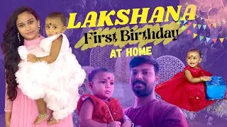 Thumbnail: Ma Lakshana first birthday celebrations at home | Birthday Vlog