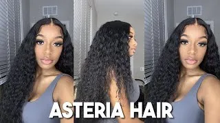 Thumbnail: My new favorite water wave hair! HD front wig quick install! | Beginner friendly | Ft. Asteria Hair