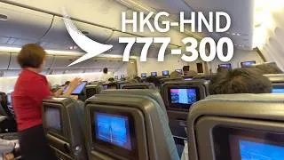 Thumbnail: 438-seater CATHAY PACIFIC 777-300 // Hong Kong to Tokyo Haneda (Economy Class)