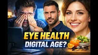 Thumbnail: Eye Health in the Digital Age | Screen Damage Truth, Eye Strain Symptoms & Eye Protection Tips