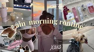 Thumbnail: my 7AM morning routine 🎀 workout routine, soft & feminine habits, self care + how I stay consistent!