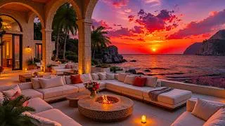 Thumbnail: Luxurious Beachside Lounge with Soothing Jazz - Deep Relaxation with Evening Ocean Waves
