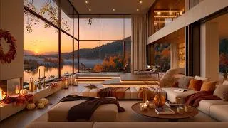 Thumbnail: Tokyo Sunset Apartment 🌇🔥 Smooth Jazz & Fireplace Ambience for Relaxation, Study & Deep Sleep