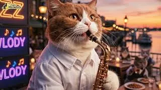 Thumbnail: Where the River Slows and the Jazz Begins | Jazz Meowlody 🎷🌅