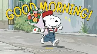 Thumbnail: 🌈 Wake Up Happy with Snoopy 🧸 Joyful Retro Jazz for Positive Energy & A Fresh Start