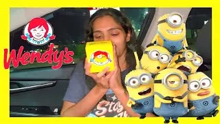 Thumbnail: Wendy’s Minions Meal Banana Frosty Swirl Taste Test  & Blind Box Toy Reveal