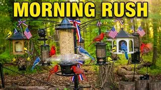 Thumbnail: 4K Bird Breakfast Club: Morning Garden Rush at the Back Yard Bird Buffet