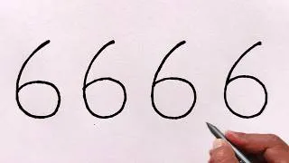 Thumbnail: Turn Number 6666 into a Beautiful Elephant | Number Art Tutorial
