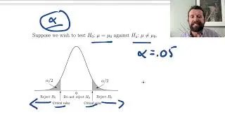 Thumbnail: Hypothesis testing: Rejection regions and p-values |Full lecture (Intro Stats)