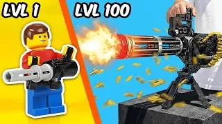 Thumbnail: LEVEL 1 vs LEVEL 100 LEGO WEAPONS...