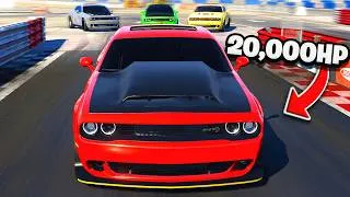 Thumbnail: We Took the FASTEST Hellcat Drag Cars to the Drag Strip - Realistic BeamNG Drive Roleplay