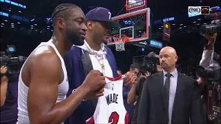Thumbnail: April 10, 2019- FSS- Dwyane Wade & Carmelo Anthony Jersey Exchange(@ Nets)(Wades' Final Career Game)