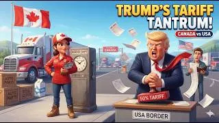 Thumbnail: Trump’s Canada Trade War Song 🇨🇦 | “Clocking In at the Border” (Tariff Parody)