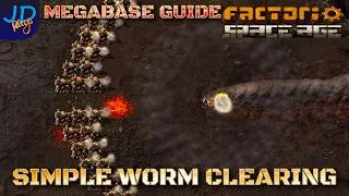 Thumbnail: Automated Worm Clearing ⚙️ Factorio Space Age 2.1 🚀  Ep08 🏭 Guide to Megabasing