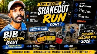 Thumbnail: 🏃 Chennai Rolling Run 2026 | Bib Collection, Decathlon Challenge & Shakeout Run | Race Weekend Vlog