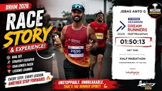 Thumbnail: 🏅 DRHM 2026 Half Marathon Race Day | 1:50 Finish | Negative Split | My Best Executed Race Yet!