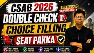 Thumbnail: CSAB 2026 Choice filling |#csab2026 #josaacounseling #nit #iiit #jee_telugu