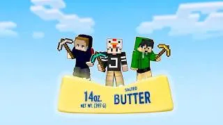 Thumbnail: Minecraft, But It's On BUTTER SQUISHY Block!