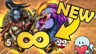 Thumbnail: The NEW INFINITE COMBAT Exodia Comp! | Hearthstone Battlegrounds