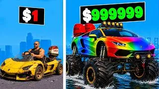 Thumbnail: $1 to $1,000,000,000 LAMBORGHINI BOAT CAR in GTA 5!