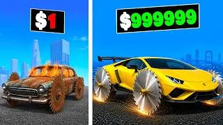 Thumbnail: $1 to $1,000,000,000 SAWBLADE CAR in GTA 5!