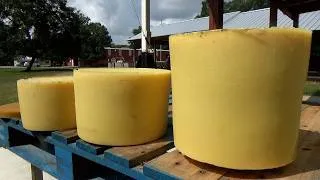 Thumbnail: Getting over 60 pounds of rendered beeswax from my wax cappings.