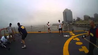Thumbnail: Ball Hockey on HMCS Preserver