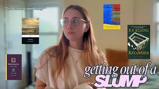 Thumbnail: getting out of a slump - a life/reading vlog